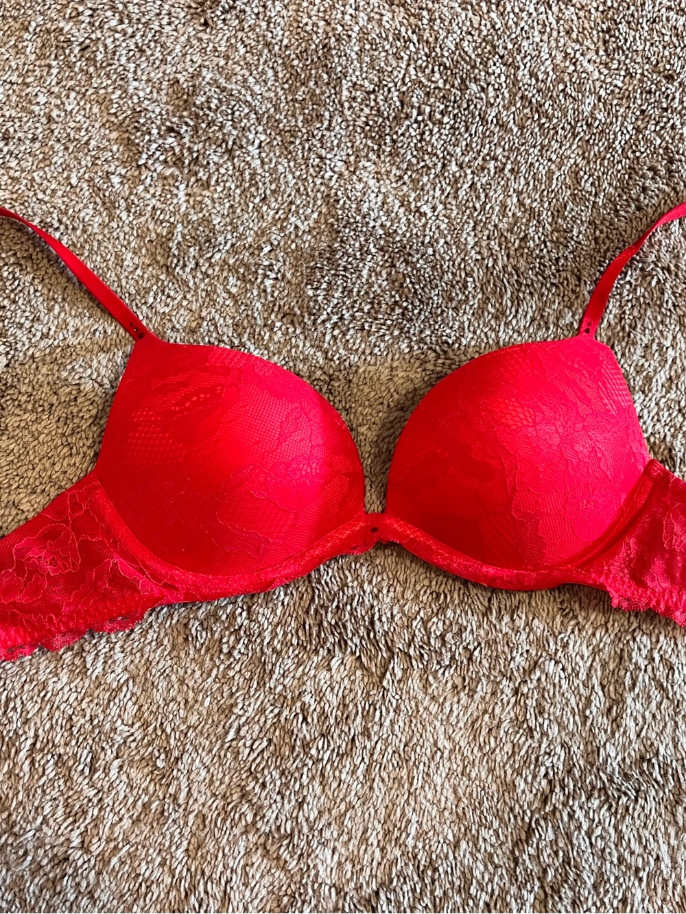 Victoria's Secret Hot Pink Lace Push-Up Bra